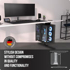 Heavy Duty Under Desk PC Holder – Up to 77 lbs Load Capacity - Adjustable Computer Tower Holder – CPU Holder Under Desk Mount - PC Holder Under Desk – Under Desk Computer Mount (Black) - Image 2