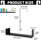 Lineshading Office Cubicle Shelf Storage Organizer Hanging File Organizer Cubicle Hanging Shelf Accessories Storage Bookshelf with Hooks for Home Desk - Image 3