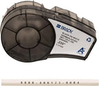 Brady Authentic (M21-125-C-342) PermaSleeve Heat Shrink Tubing for Control and Electrical Panels, Wire Harness, Black on White-For M210, M210-LAB, M211, BMP21-PLUS and BMP21-LAB Printers, .235"W 7' L by BradyCorp