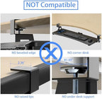 suptek Large Keyboard Tray Under Desk Pull Out with C Clamp Mount, Computer Keyboard & Mouse Tray, 34 (38 Including Clamps) x 11.8 inch Slide-Out Platform Computer Drawer for Typing, Black, DSF1LB - Image 5