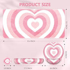 iLeadon Pink Desk Mat Set, 4in1 Mouse Pad Set with Wrist Rest - Image 3