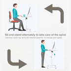 KOUPA 24 Inch Adjustable Height Flip Writable Standing Desk with Wheels - Image 5