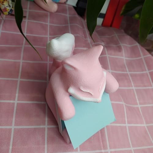 Animal Fox Sticky Note Dispenser Pop-up Notes Holder for Desk Home Office School Classroom, 3x3 in, Pink, C13 - Image 4