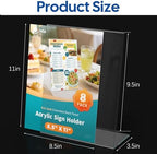 Dynta Acrylic Sign Holder 8.5 x 11 Inches - Image 2