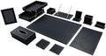 Leather Desk Set, 13-Piece All-in-One – Executive Desk Accessories & Office Supplies, Desk Organizer with Desk Pad & Blotter, 2-Tier Letter Tray, Luxury Office Desk Decor & Boss Gifts (Black) by RitPin
