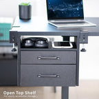 VIVO Black Corner Clamp-on Drawer and Shelf System, DESK-DR3C - Image 5