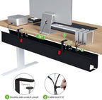 KEEGH Extra Large No Drill Under Desk Cable Management Tray 48 in, Black - Image 4