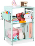 Mint Green Kids Nightstand, Small Nightstand for Bedroom, End Table with Hooks and Holder, Toddler Bedside Table, Desk Organizer for Office, Small Desk for Living Room, Dorm (Mint) by Illuminatinglifewiththewarmthandloveoflight
