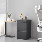 Approgreent 2 Drawer File Cabinets for Home Office, Vertical File Cabinet with Lock, Office Cabinet for A4/Letter/Legal Size, Under Desk Filing Cabinet, Assembly Required(Black) - Image 2