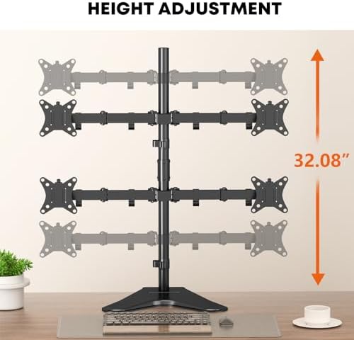 PUTORSEN Quad Monitor Stand for 4 Screens, 17-32", 19.8 lbs Each - Image 4