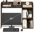Furinno Classic Desk Shelf, 5-Shelf Desktop Hutch, Book Shelf, 3-Tier Desk Organzier, for Office Supplies, Office Desk Accessories, for Home Office, College, Dorm, White - Image 6