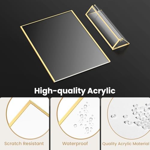 Gold Frames 5X7 Acrylic Sign Holder Double-Sided Picture Frames - Image 4