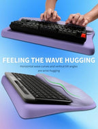 Ergonomic Wave Wrist Rest with Keyboard Stand, Cushioned Palm Rest, Comfortable Integrated Memory Foam for Natural Typing and Relieve Wrist Pain, Purple Romance - Image 4