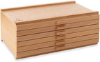 7 Elements 6 Drawer Wooden Artist Storage Supply Box for Pastels, Pencils, Pens, Markers, Brushes and Tools - Image 4