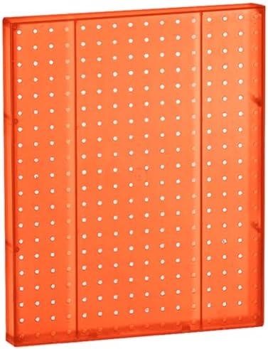 Azar Displays 771620-ORG Plastic Pegboard Wall Organizer - Garage Tool Organizer (Pack of 2) - Durable 1-Sided Wall Panel (16' W x 20' H x 1' D) - Orange - Image 3