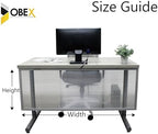 OBEX Polycarbonate Table Mounted Modesty Panel Easy Install Privacy Shields for Reception, Office, and Student Desk, 12" x 72", Translucent - Image 2