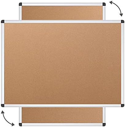 VIZ-PRO Cork Notice Board, 36 X 24 Inches, Silver Aluminium Frame - Image 3