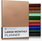 Gallery Leather Large Monthly Planner 2026-2027 Freeport Metallic Rose Gold by GalleryLeather