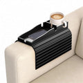 Korser Couch Armrest Table, Sofa Arm Tray with Removable Cup Holder, 2 in 1 Anti-Slip Armrest Tray Table for Couch, Bamboo Foldable Couch Cup Holder for Drinks Snacks Phone Remote Control by KORSER