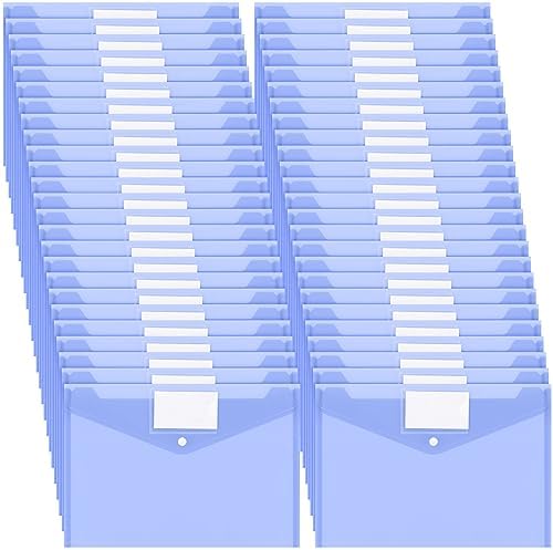 Yeaqee 50 Pcs Plastic Envelopes for Documents Plastic A4, Blue by Yeaqee