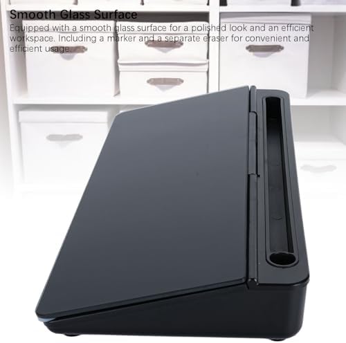 Zerone Desktop Whiteboard Desktop Whiteboard Stand Glass Dry Erase Board with Marker and Eraser, Smooth Writing Tempered Glass Whiteboard Mobile Phone Stand for Desk Organization - Image 7