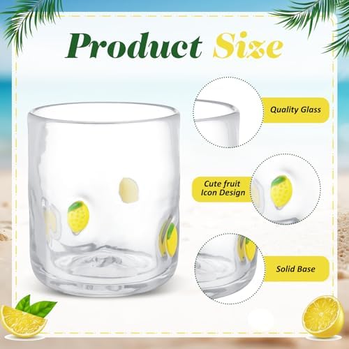SiliFine 4 Pack Fruit Icon Juice Glasses, 14 oz - Image 5