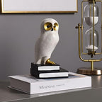 Book Ends for Shelves, Owl Decorative Bookends Bronze Bird Book Stopper Unique Kids Book Holders with Anti-Slip Base Luxurious Bookends for Kids Rooms Office Home Decor(White) - Image 5