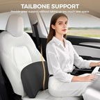 BEBAS Ergonomic Memory Foam Lumbar Support Pillow for Car, Black - Image 5
