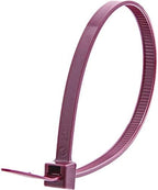 Nylon Cable Zip Ties [Pack of 100] – 7.6 in., 50lb., Burgundy, Plenum Rated Heavy Duty Zip Ties | Cable Organizers - Image 5