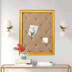 SOFE 21x27 Large Farmhouse Burlap Pin Board, Wood Framed Bulletin Board - Image 5