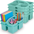 Geelin 6 Pack Classroom Caddy with Handle Plastic Storage Caddy, Green by Geelin