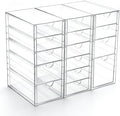 Prsildan 15 Drawers Teacher Toolbox Acrylic Containers, Set of 3 by Prsildan