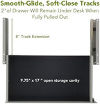Perfect Posture Under Desk Drawer 10" x 20" Desk Organizer & Desk Storage - Image 6