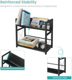 ELITEROO Desktop Bookshelf, 2 Tier Desk Book Organizer Shelf, Wood Tabletop Bookshelf Storage, Small Desk Top Bookcase for Office, Home, or Study, Mini Table Book Rack for Display, Black - Image 7