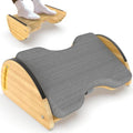 Bamboo Foot Rest for Under Desk at Work 3-in-1 Desk Footrest with Cushion by FoxHive