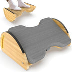 Bamboo Foot Rest for Under Desk at Work 3-in-1 Desk Footrest with Cushion by FoxHive