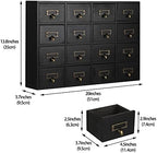 Apothecary Drawers Apothecary Cabinet with Drawers, Black - Image 3