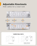Perlegear 9″ in-Wall Media Box, Electrical Box, Cable Management Kit - Image 3