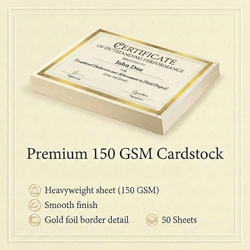 Signature Specialty Certificates, Cream, 8½" x 11", 50 Sheets - Image 3