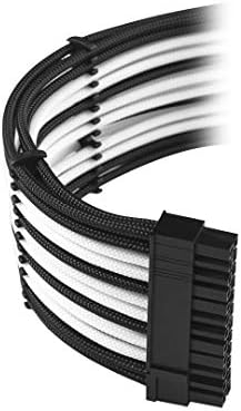 CableMod C-Series Classic ModMesh Sleeved Cable Kit for Corsair Type 4 RM Black Label/RMi/RMX (Black + White) - Image 2