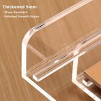 Acrylic Desk Organizer, Stackable Paper Organizer Letter Tray 4-Tier Clear - Image 3