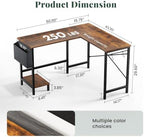L Shaped Computer Gaming Desk with PC Stand for Home Office - Image 2