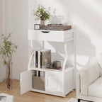 Natwind 3 -Tier Rolling Printer Cabinet with File Storage,23.6"x15.8",White - Image 6