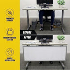 OBEX Polycarbonate Table Mounted Modesty Panel Easy Install Privacy Shields for Reception, Office, and Student Desk, 12" x 72", White - Image 3