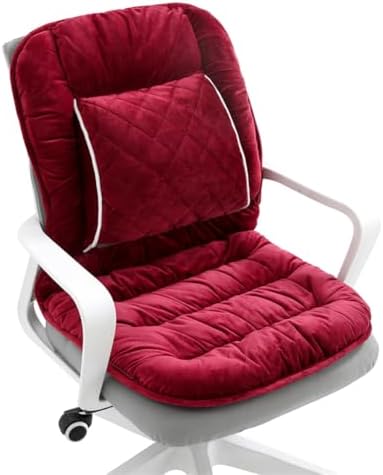 Office Chair Cushion Soft Seat Pad with Backrest Upgraded Lumbar Support Desk Chair Cushions for Dorm, Desk, Rocking Chairs，Patio by Gujuja