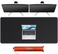Mydours 52" x 24" XXL Large Desk Mat, PU Leather Full Desk Mouse Pad, Black by Mydours