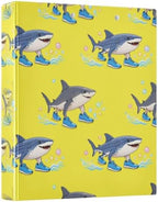 ALAZA Italian Brainrot Meme Tralalero Tralala Shark 6 3 Ring Binder 1.5 Inch Three Ring Office Binders w/clipboard & 3 Pockets, Hold 200 Sheets, 2 pcs by ALAZA