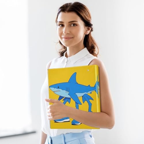 ALAZA Tralalero Tralala Meme Italian Brainrot Shark 7 3 Ring Binder 1.5 Inch Three Ring Office Binders w/clipboard & 3 Pockets, Hold 200 Sheets, 2 pcs - Image 6