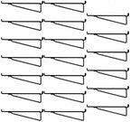Shimeyao 20 Pcs 12 Inch Pegboard Shelf Brackets, Black by Shimeyao