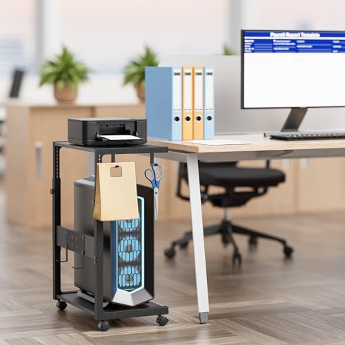 JANE EYRE Computer Tower Stand - 23.03"-28.3" Height Adjustable - Image 2